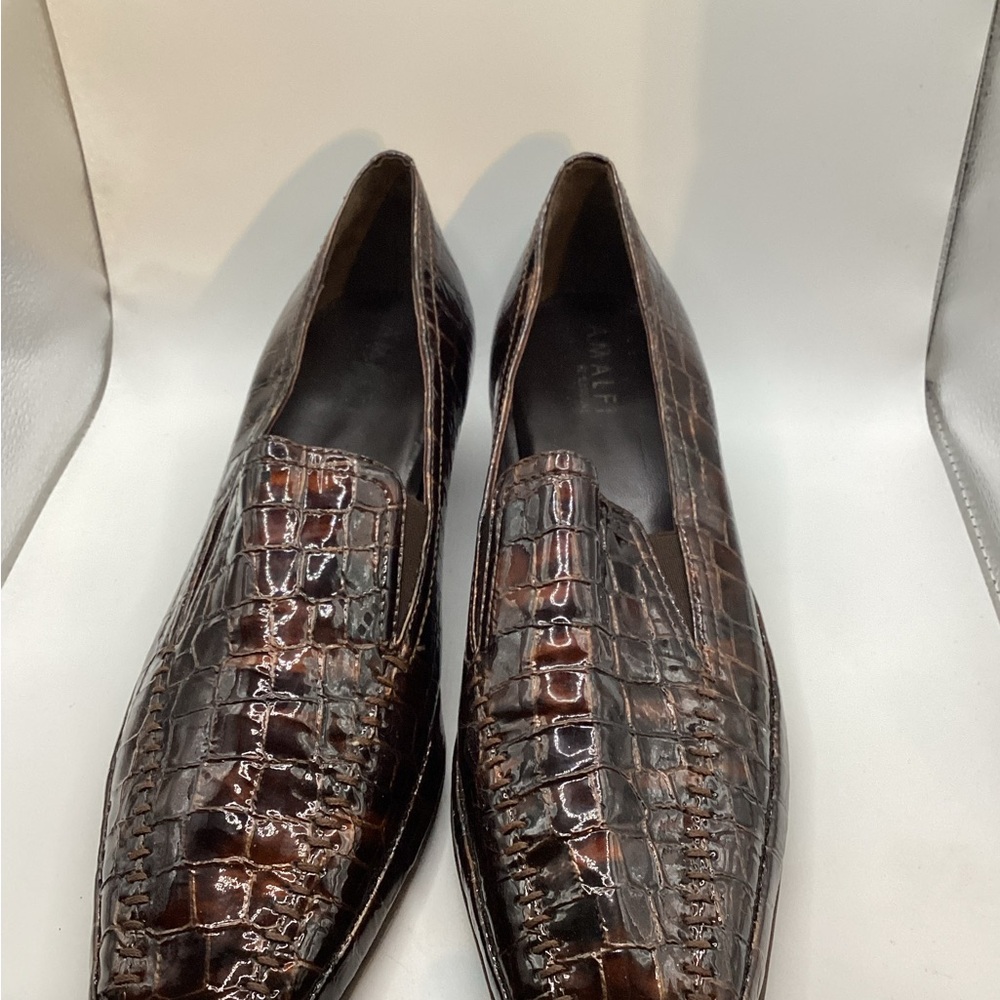 Rangoni Dark Brown Crocodile Pattern Loafers - image 3